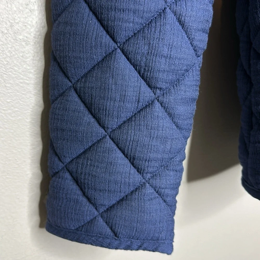 T39 Market & Spruce Quilted Coat Navy Blue New with Tags size XS Stitchfix Brand - Picture 8 of 11
